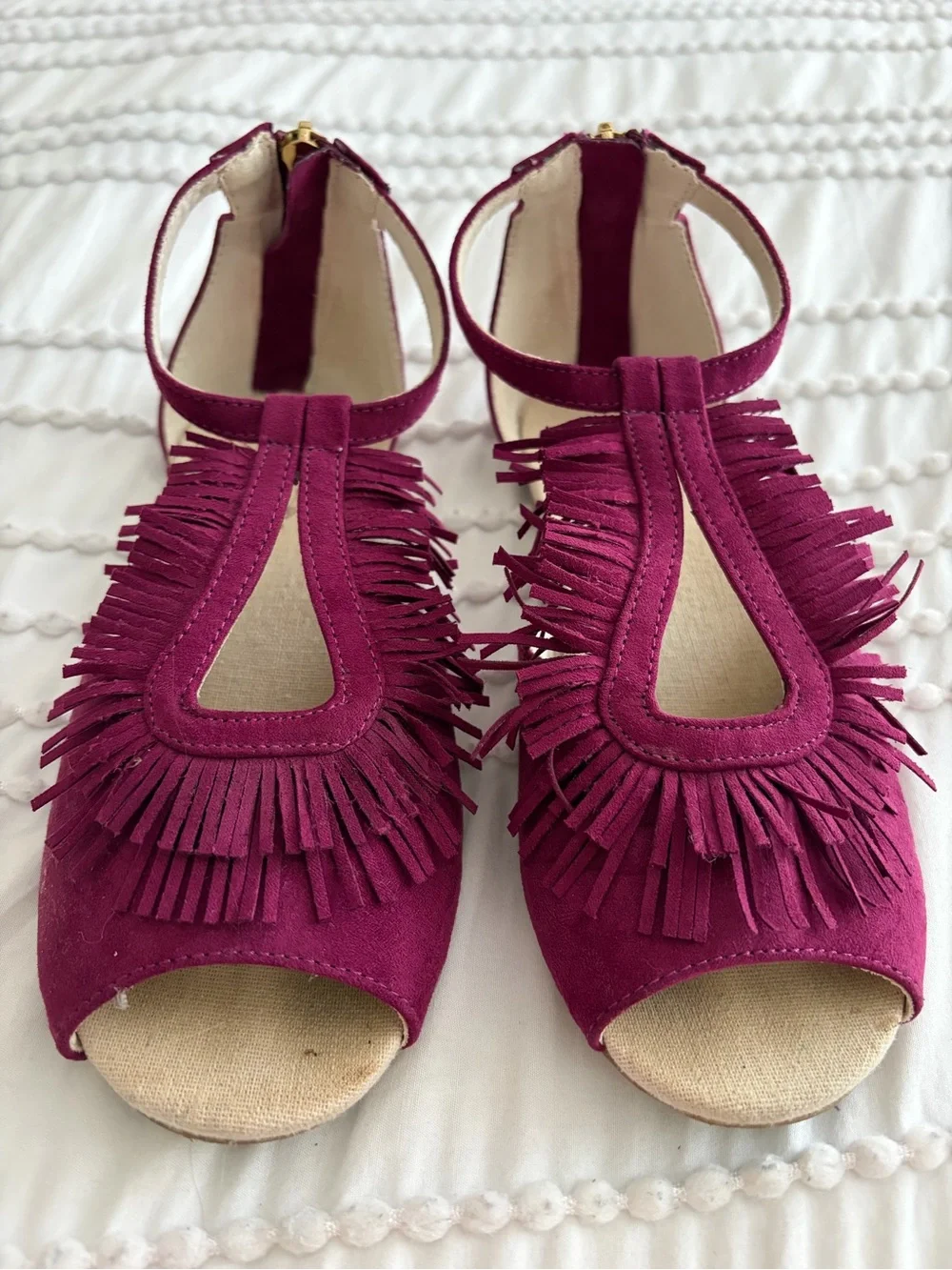 Joyfolie Delia Amethyst Boho Girls fringy Sandals